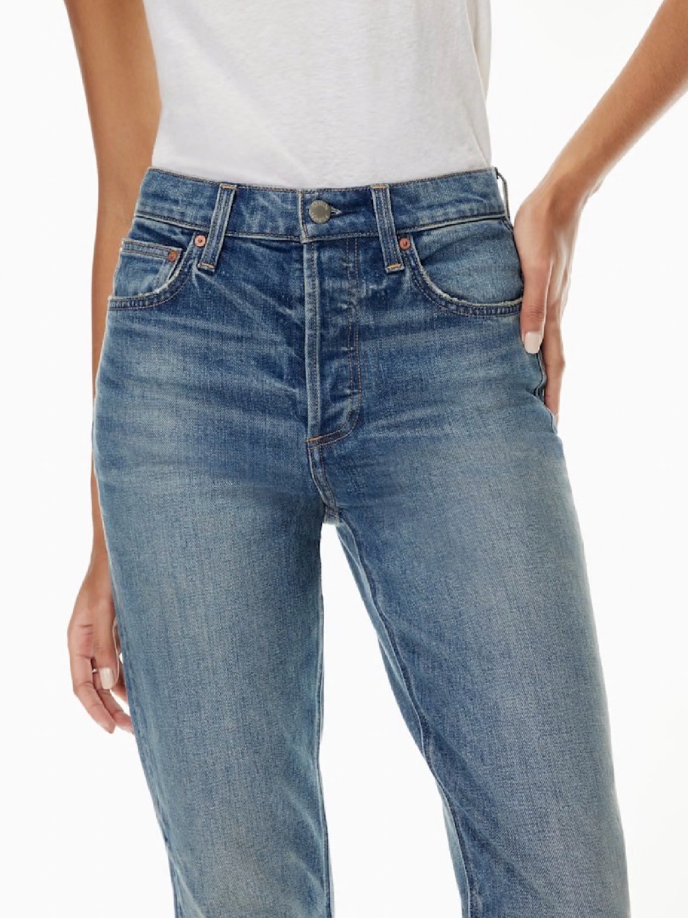 Denim Forum The Arlo High Rise Straight-Leg Women’s Jeans - Picture 3 of 9
